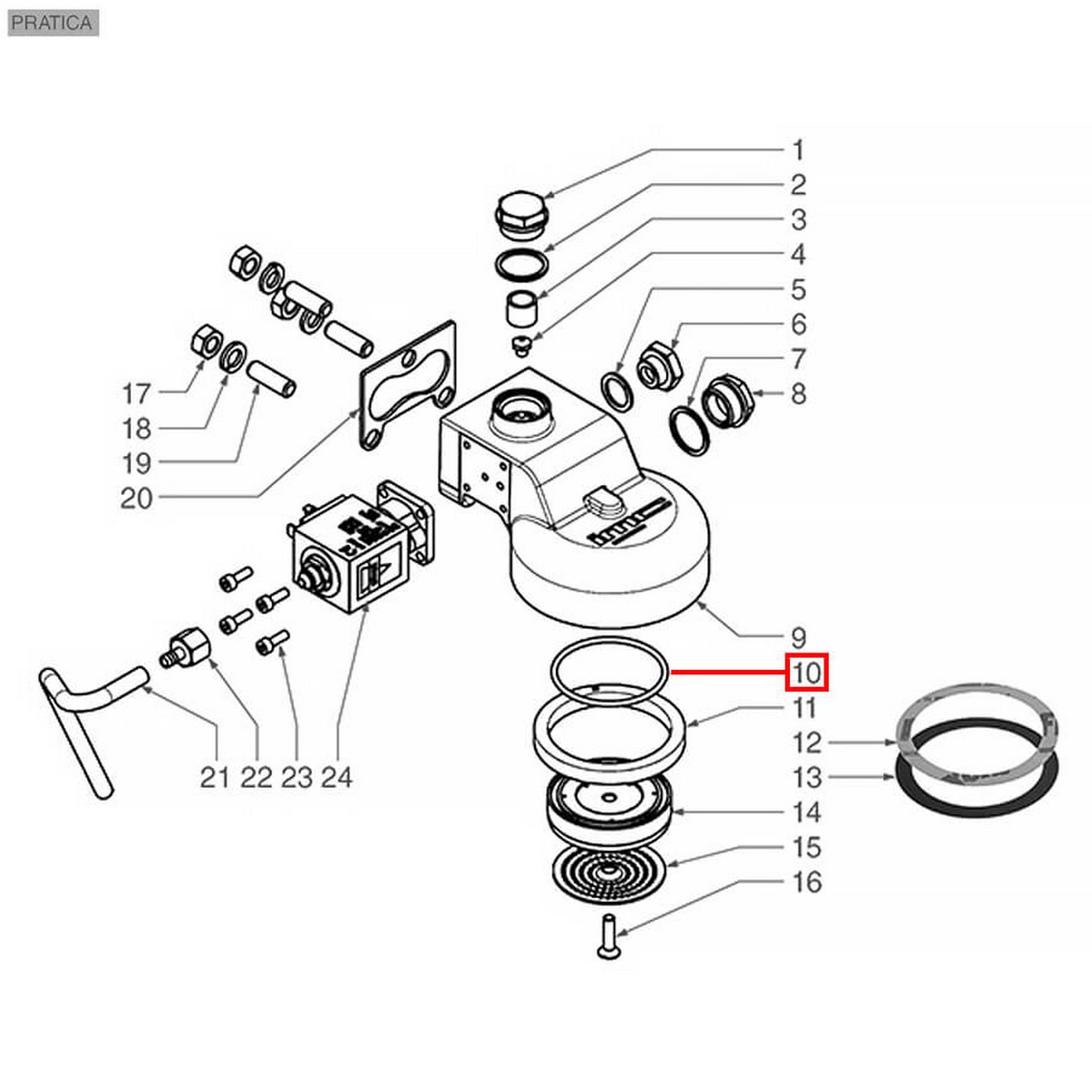Кольцо уплотнительное OR 03193, ø 54,13x48,89x2,62 мм, EPDM Арт.3788