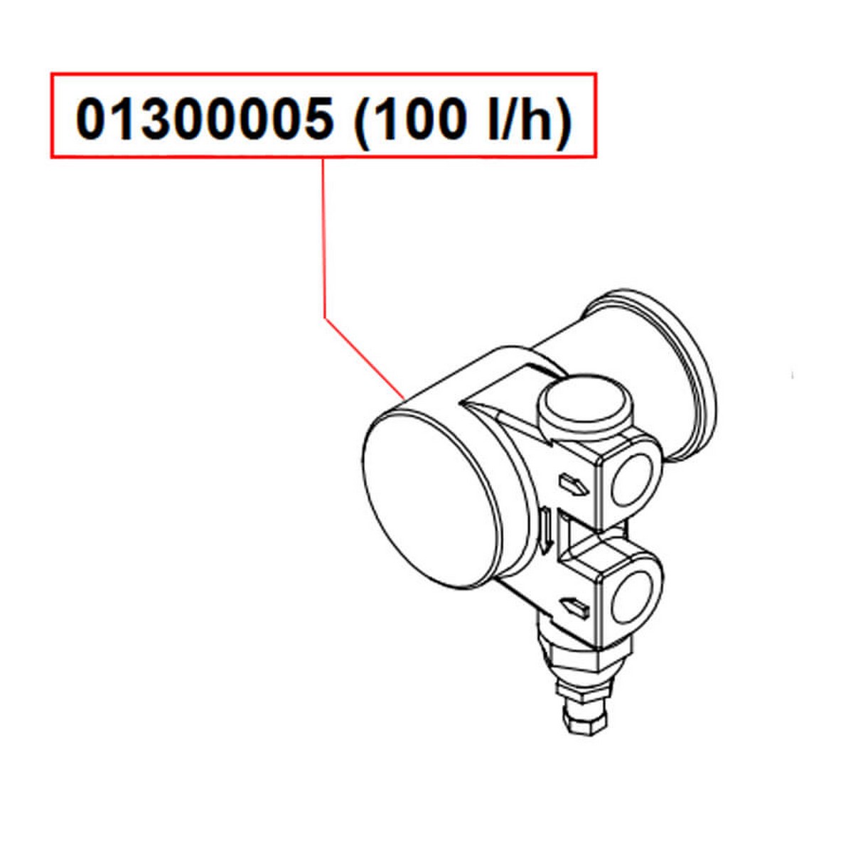 Помпа FLUID-O-TECH  CA104, 100л/ч,3/8 , с байпасом 1330005 Арт.4264