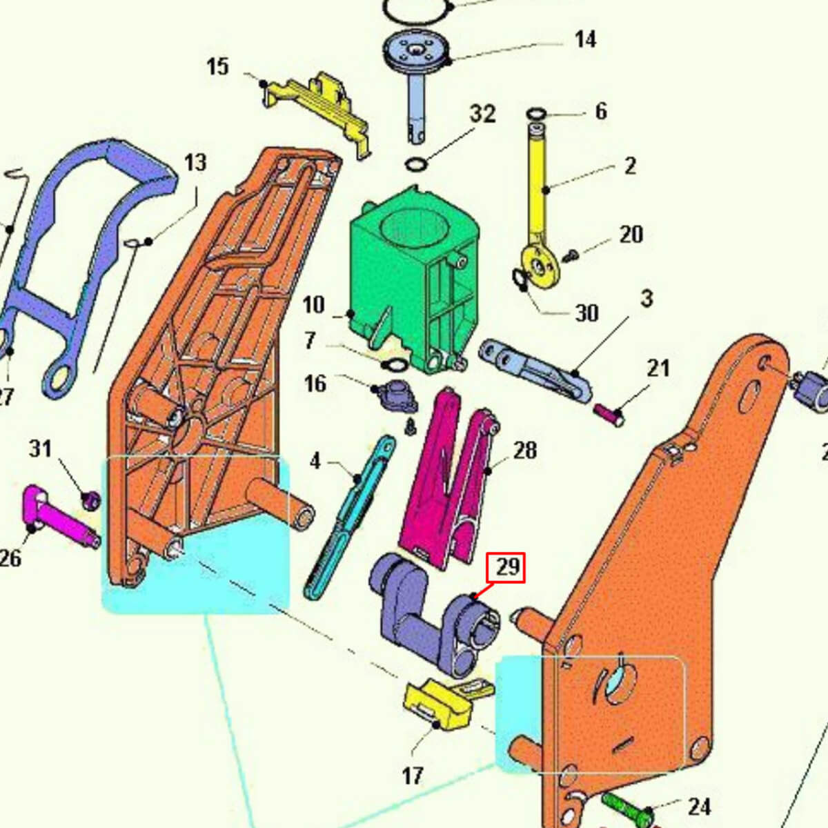 Кривошип ЗУ 05107615 BIANCHI 5053842 Арт.1256