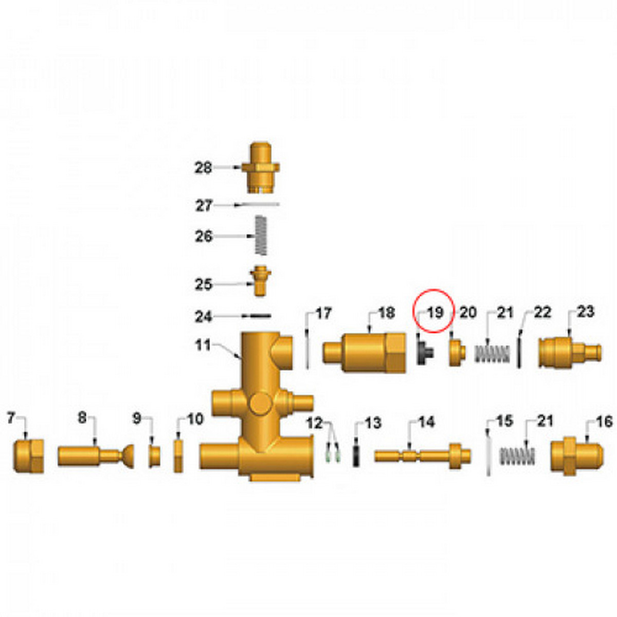 Уплотнитель невозвратного клапана D15/6*10мм Viton 5054835 Арт.2510