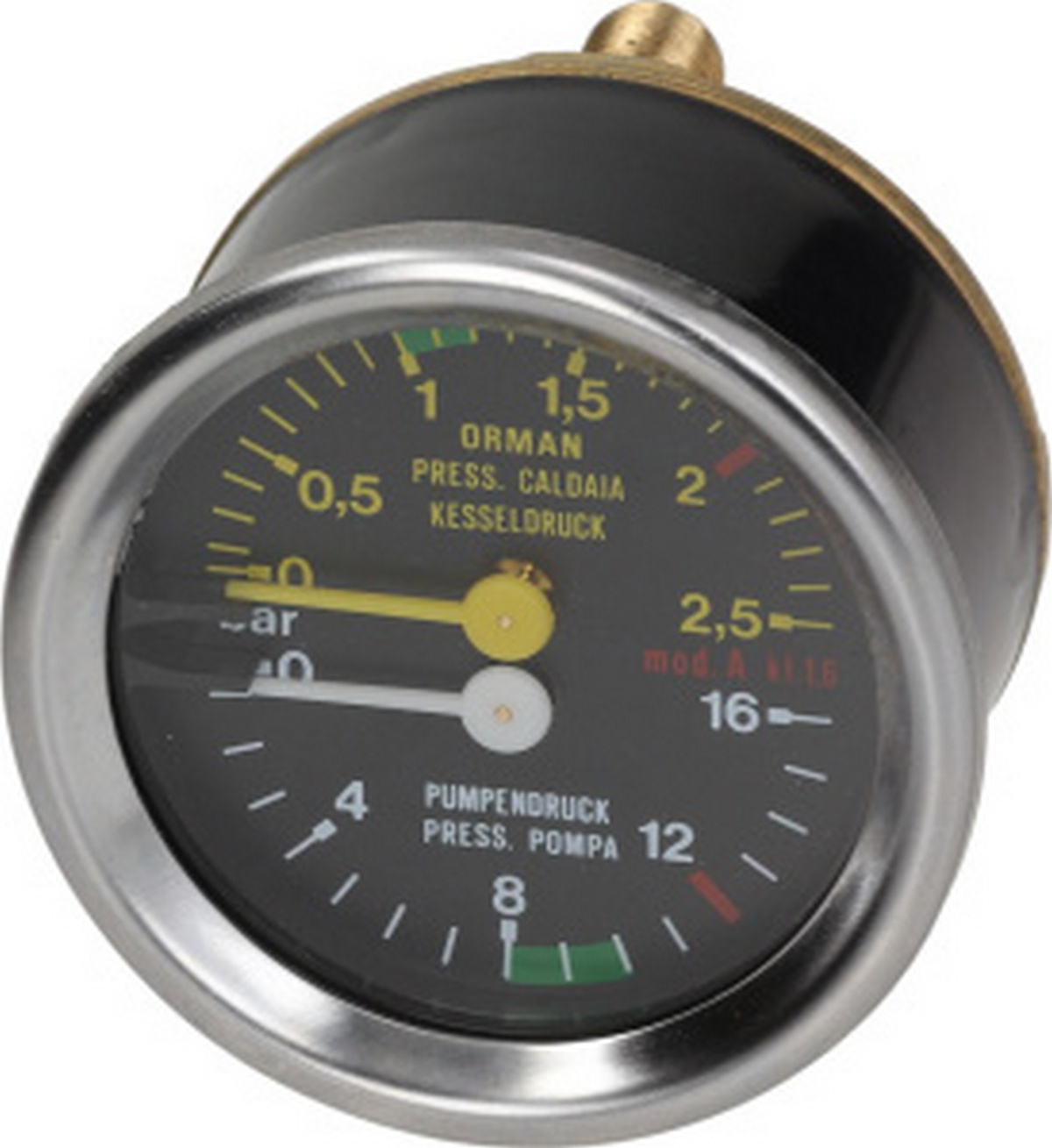 Манометр WEGA d60мм 2х шкала 0-2,5бар/0-16бар 1245504 Арт.5765